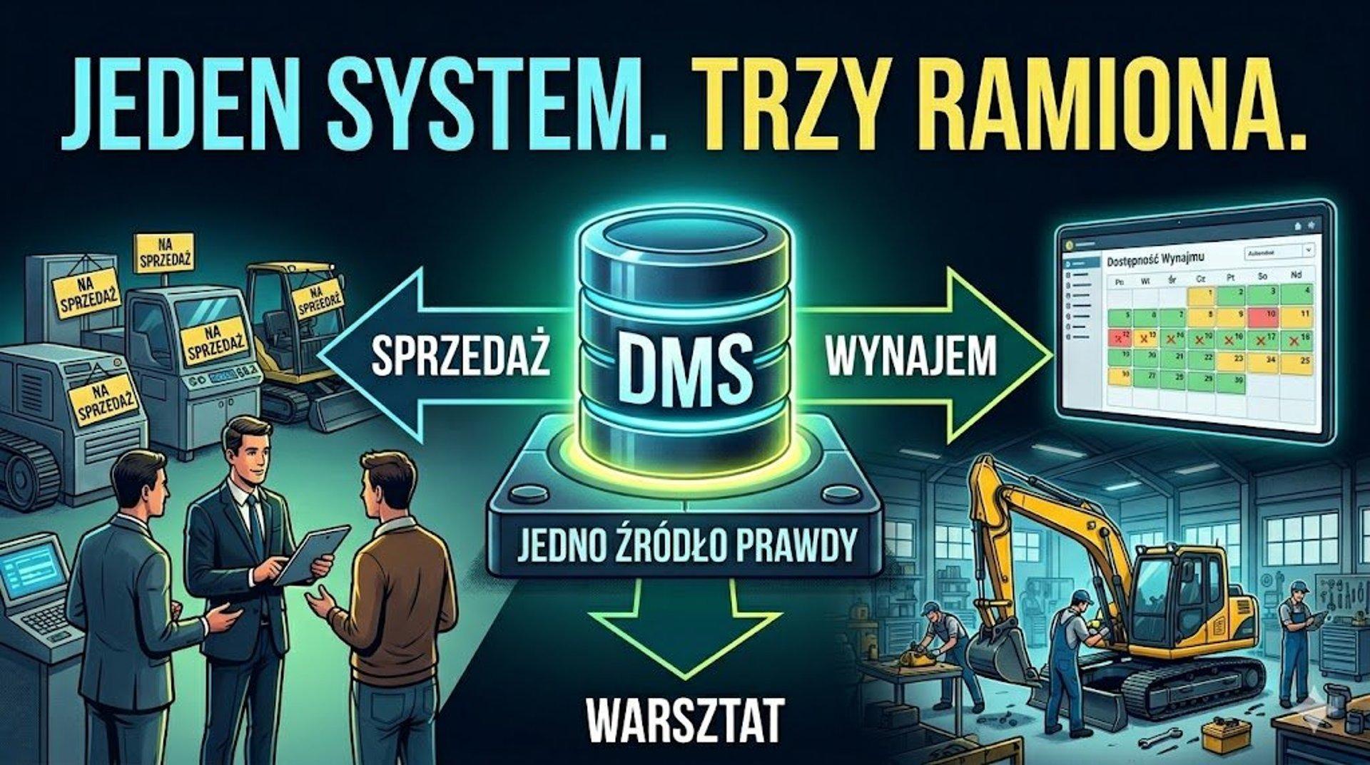 Dlaczego dealerzy maszyn ciężkich potrzebują DMS, który łączy sprzedaż, wynajem i warsztat